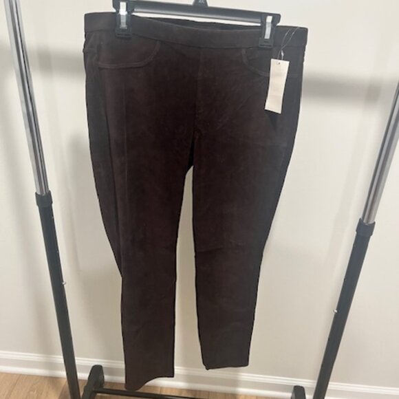 Dark Brown Corduroy Leggings - Picture 1 of 3